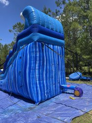 18' Blue Marble Wave Waterslide